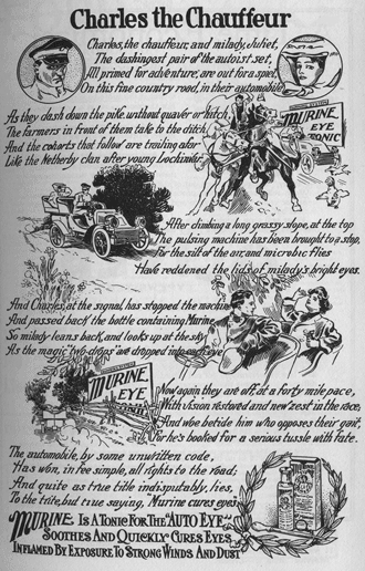 1907 Murine for driving advertisement