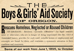 Boys & Girl Aid Society Handbill