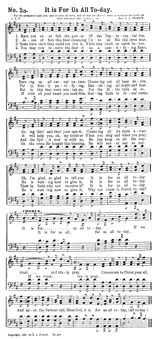 It is For Us All Today