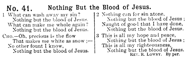 Nothing But The Blood of Jesus