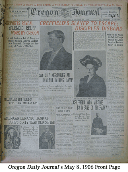 Oregon Daily Journal Front Page