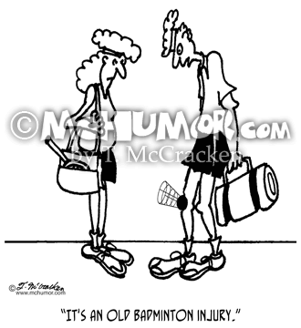 Badminton Cartoon 3464