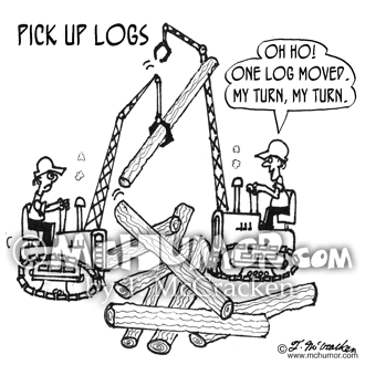 Logging Cartoon 3702