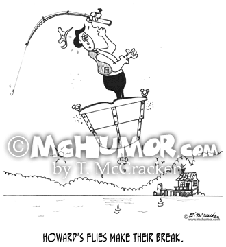 Fly Fishing Cartoon 4194