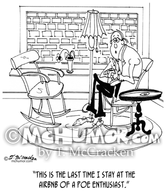 Edgar Allen Poe Cartoon 9485