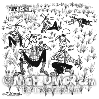 Dude Ranch Cartoon 4690