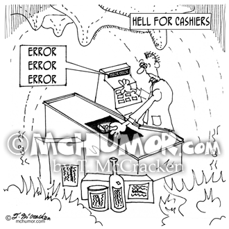 Cashier Cartoon 6749