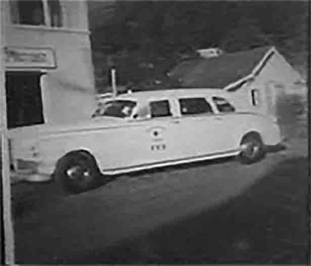 The first ambulance in town, a 1947 Packard that the Ladies Club help fund.