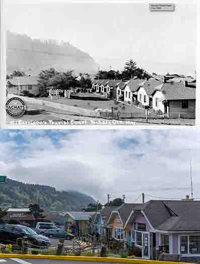 Then and Now Photos of Garrison's Court and C&K Market