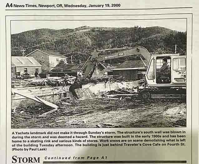 "The Old Skating Rink" did not survive a January 2000 storm