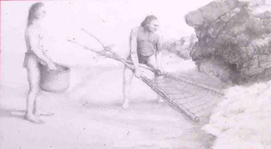 Ya'Xaik Smelt Fishing. Illustration by Phillip Schuster