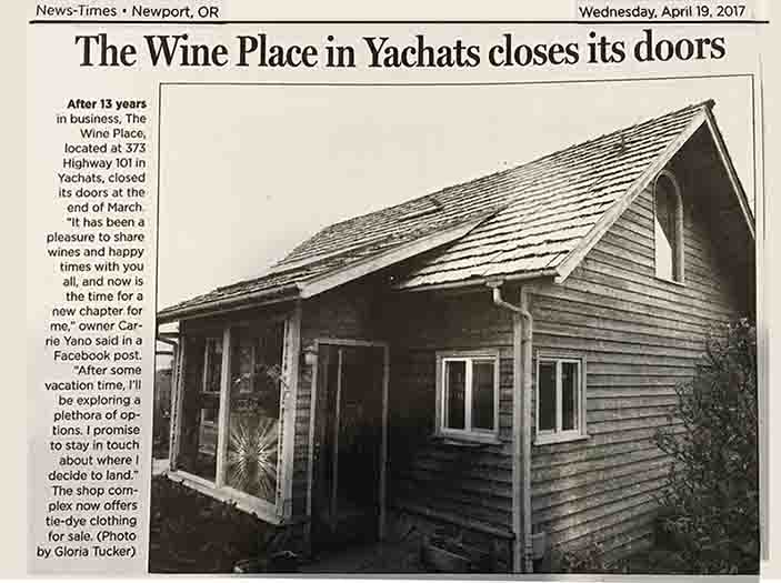 Wine Place Closes 2017