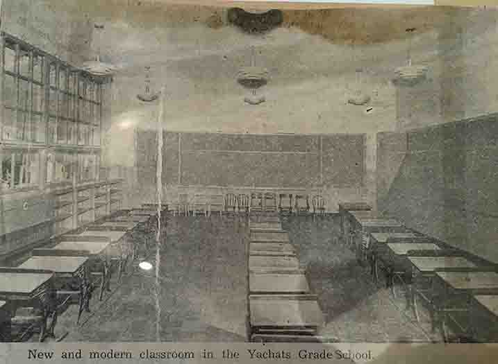 What the paper described as being, "“New and Modern Classroom inthe Yachats Grade School”